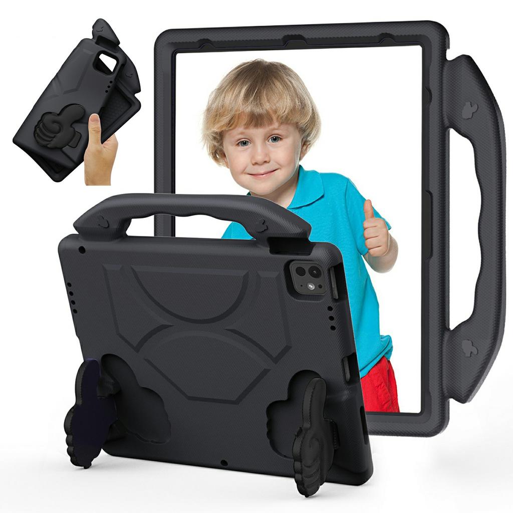Ultra-Soft EVA Thumb Kickstand Tablet Case For iPad Air 13 (2025)/(2024)/Pro 13 (2025)/13 (2024)/Pro 12.9 (2022)/(2021)/(2020)/(2018)