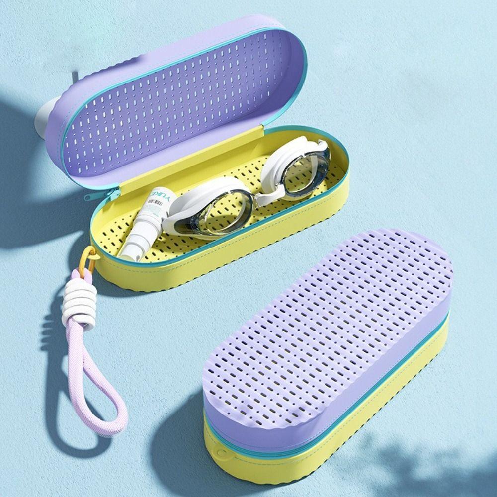 Wasserdichtes Schwimmbrillenetui Weiche Silikon Schwimmbrillen Aufbewahrungsbox Schwimmausrüstung