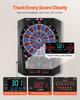 Electronic Dart Board, 336mm Target Dartboard with 45 Games & 474 Variations for Up To 8 Players, 6 Dart Shafts with Flights & 50 Soft Tips, Color LED