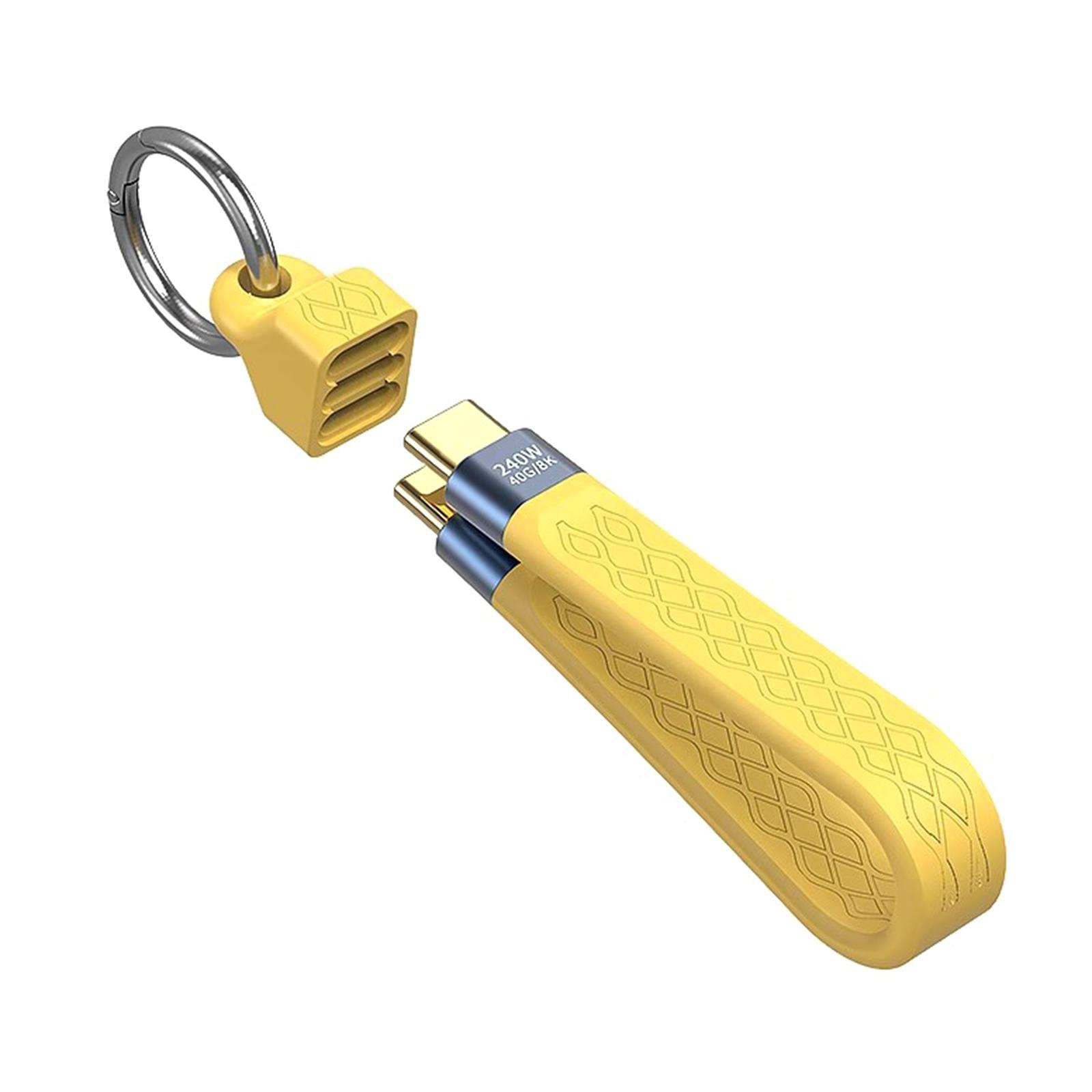 

Кабель USB-4 с поддержкой нескольких протоколов, скорость передачи 40 Гбит/с, зарядка PD240 Вт, зеркалирование дисплея 8K для офиса и дома жёлтый