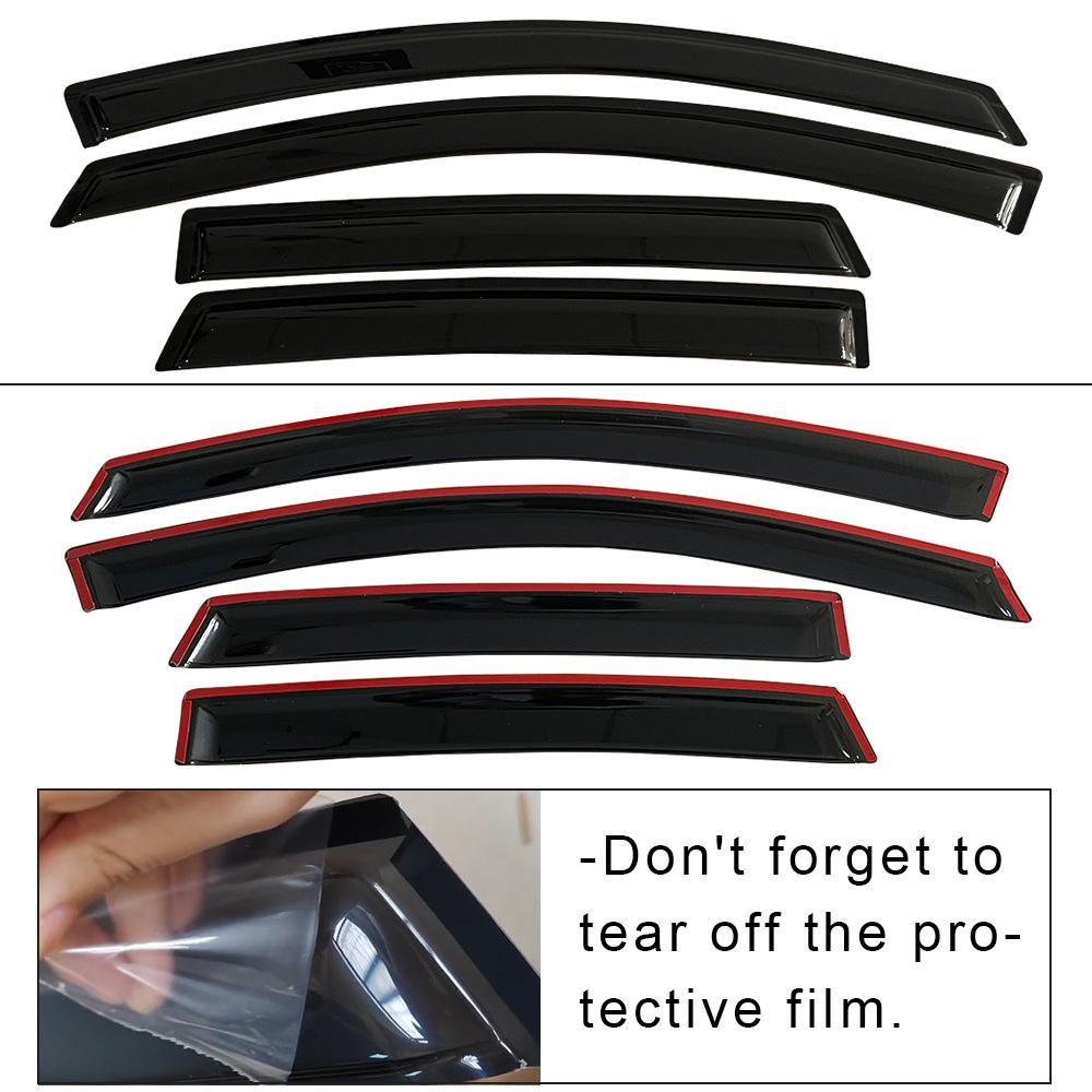 Compatible with Volkswagen Sharan 7M 1995-2009: Enhanced Rain and Sun Visors for Side Windows