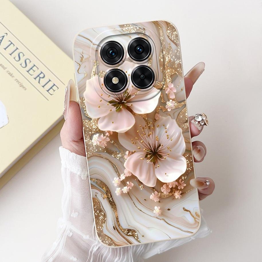 For Xiaomi Redmi Note 14 Pro 5G Case Popular Flower Marble Soft Candy Silicone Phone Back Cover For Redmi Note 14 Pro Plus Funda