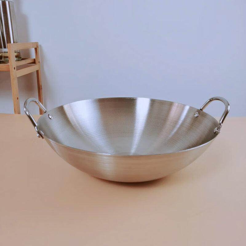 Zijin Heshi Commercial 304 Stainless Steel Double-Handled Wok
