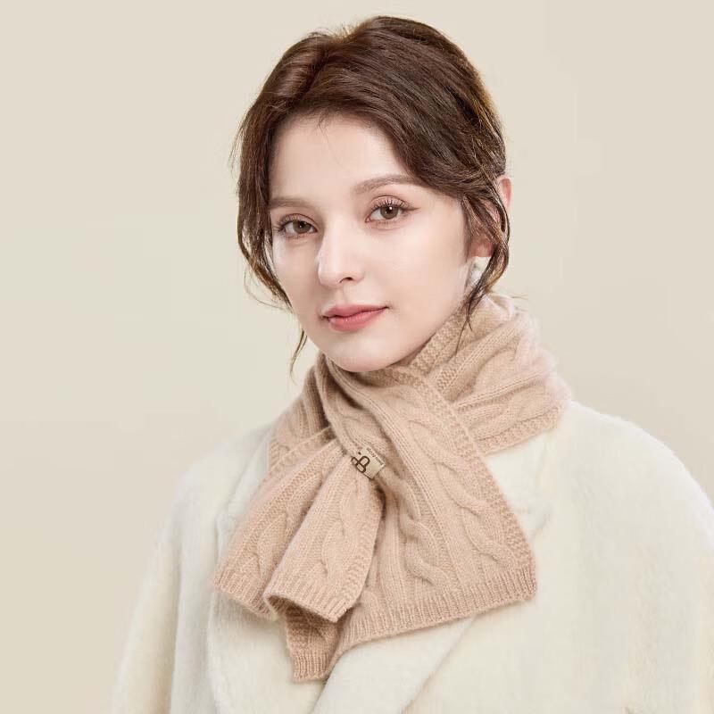 JIUMU Women's Autumn Winter Thickened Knit Scarf