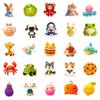 50Pcs Crochet Doll Cartoon Stickers - Cute Frog Starfish Decals for Luggage & Daily Decor