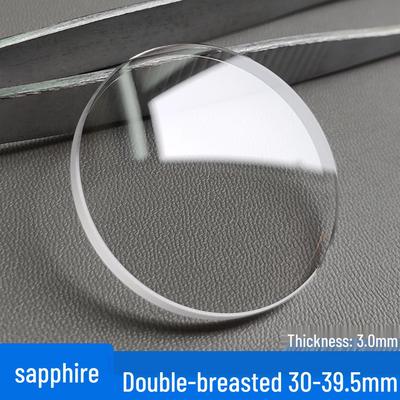 Saphir Doppel-Blasen Kratzfestes Uhrenglas 30-39,5 mm, 3,0 mm Dicke, Kristall Linse Zifferblattabdeckung.