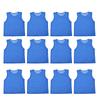 12 Pcs Outdoor Sports Vests Scrimmage Soccer Football Training Breathable Adults Jerseydark Blue