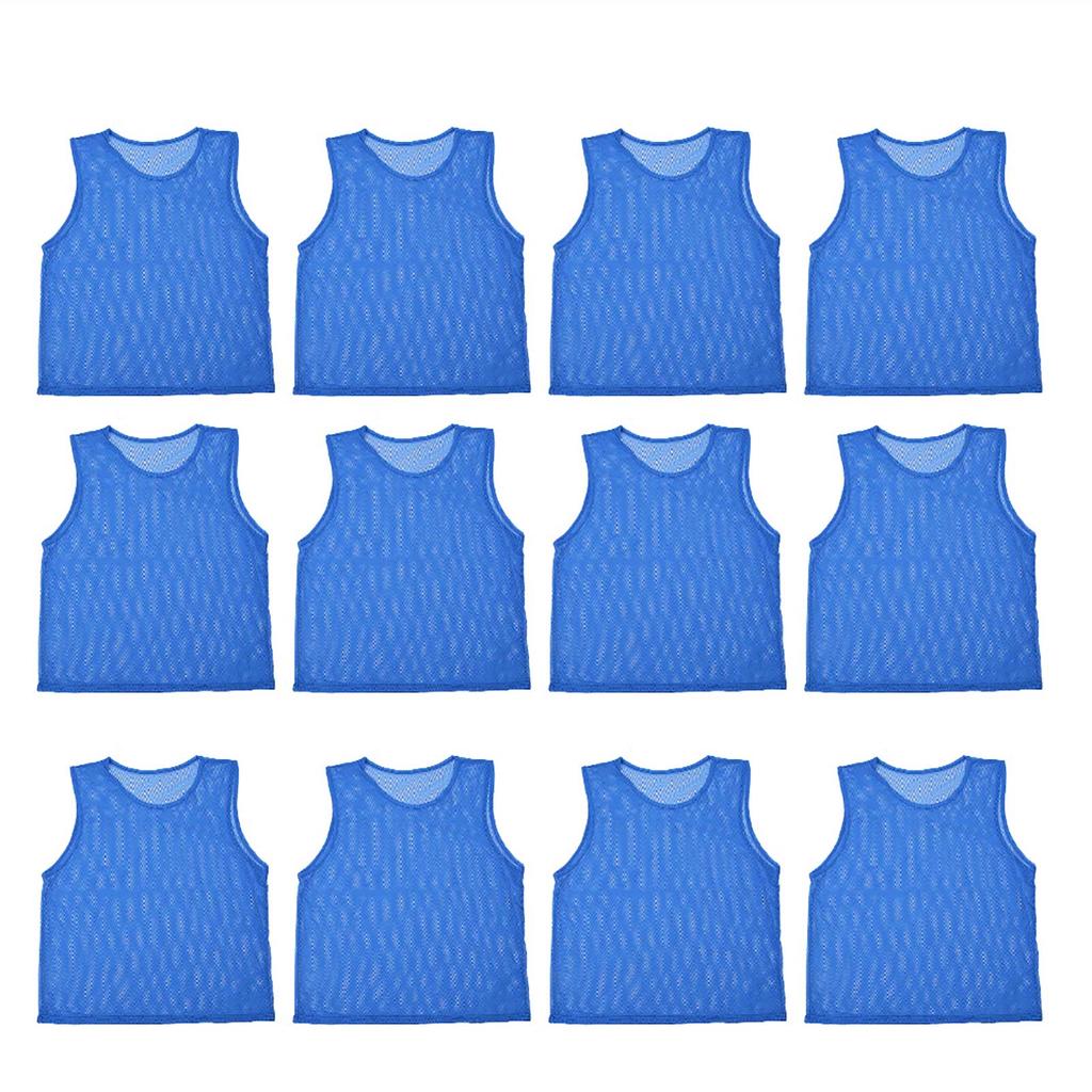 12pcs Outdoor Sports Vests Scrimmage Soccer Football Training Breathable Adults Jersey Football Player Training Vest