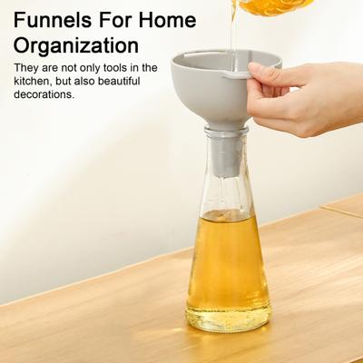 Funis de Cozinha Yousheng para Encher Garrafas Funis de Cozinha com Peneira Filtro Destacável Sem BPA Grau Alimentício Funil de Óleo para Garrafas Temperos Pós