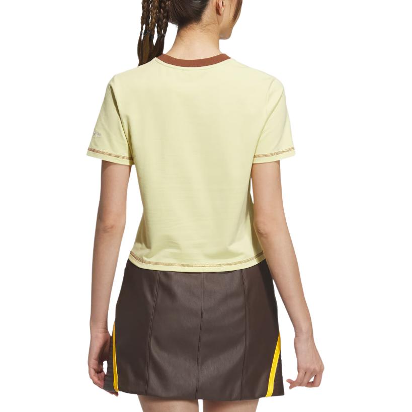 adidas Originals RETRO Regular T Shirt Women's Powder Yellow JX6571