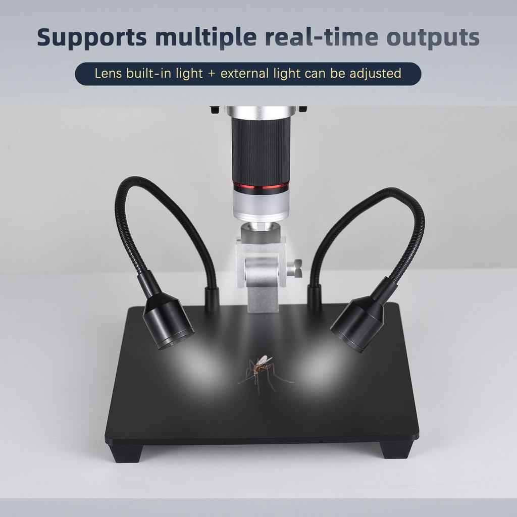 Desktop Digital Microscope for Adults 10X 430X Magnification with 8.0 Inch IPS Screen 52MP Photo 4K Video Built in