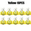 Cute Cartoon Plush Bee Keychain Adorable Keyring Doll Pendant for Bags Clothes Accessories Brooch Decor DIY Craft Supplies