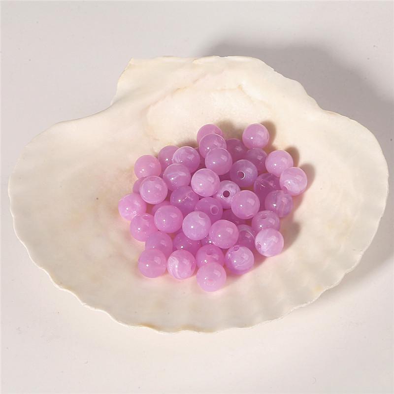 8-10mm Small Round Acrylic Beads for DIY Children's Necklaces and Earrings