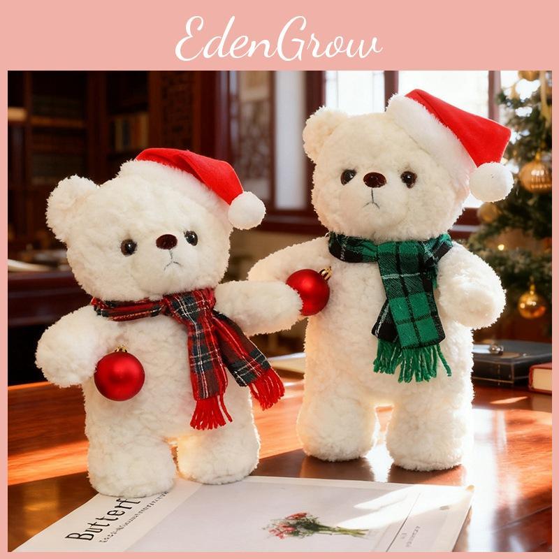 Plush Bear Toy With Scarf And Hat Decor For Kids Christmas Gift And Birthday Present