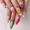 Summer Fruit Party 3D Almond Nails - Energetic Style, Hot Selling Wearable Nails