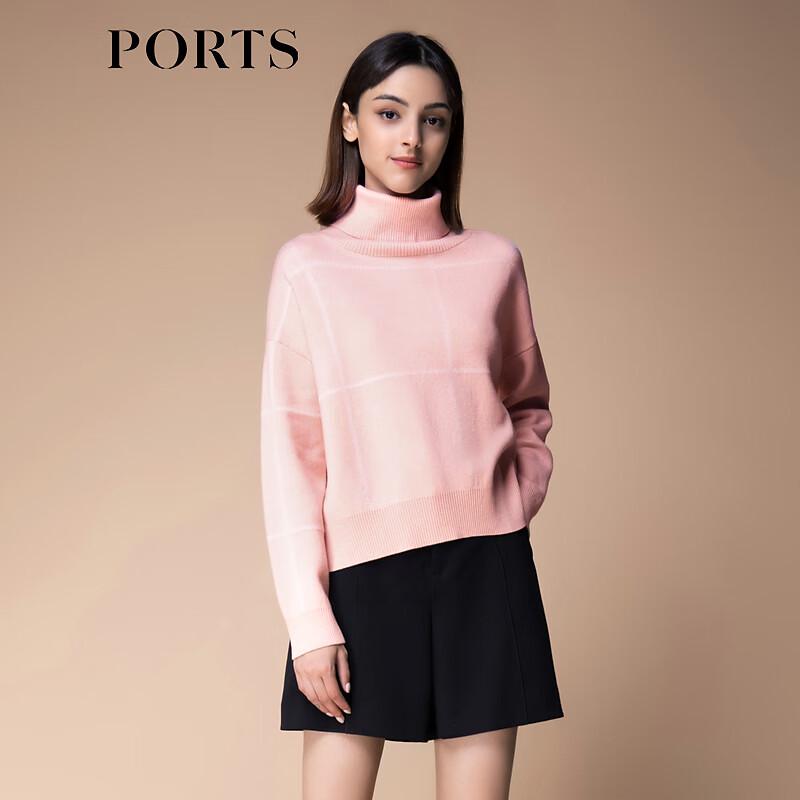 PORTS Women's Autumn/Winter Knitted High-Neck Pullover Sweater