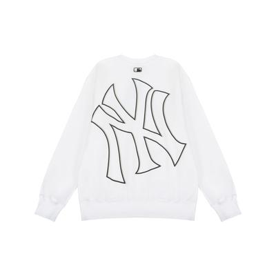 MLB New York Yankees Sweatshirts Unisex Ecru Crew Neck Moderate Other 3AMTB0421-50WHS