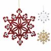 Christmas Snowflake Ornaments, Glitter Hollow-Out Hanging Decorations for Tree and Holiday Home Decor