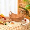 Handwoven Fruit Basket Bowl Multifunctional Table Centerpiece Plate for Candy Food Vegetables