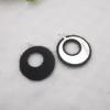 Black Plush Round Pendants Hook Earrings for Women Bohemian Elegant Light Dangle Earrings Hollow Circle brincos feminino