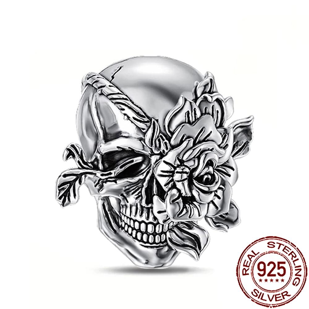 Gothic Charms Copper Halloween Nightmare Skull Skeleton Voodoo Doll Beads Fit Bracelet Necklace Diy Jewelry