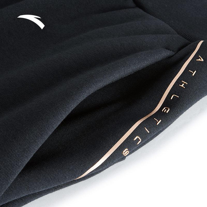 Anta Training Series Solid Color Mid-Rise Comfortable Versatile Breathable Straight-Leg Sports Pants Women Pants Black 162447312N-2