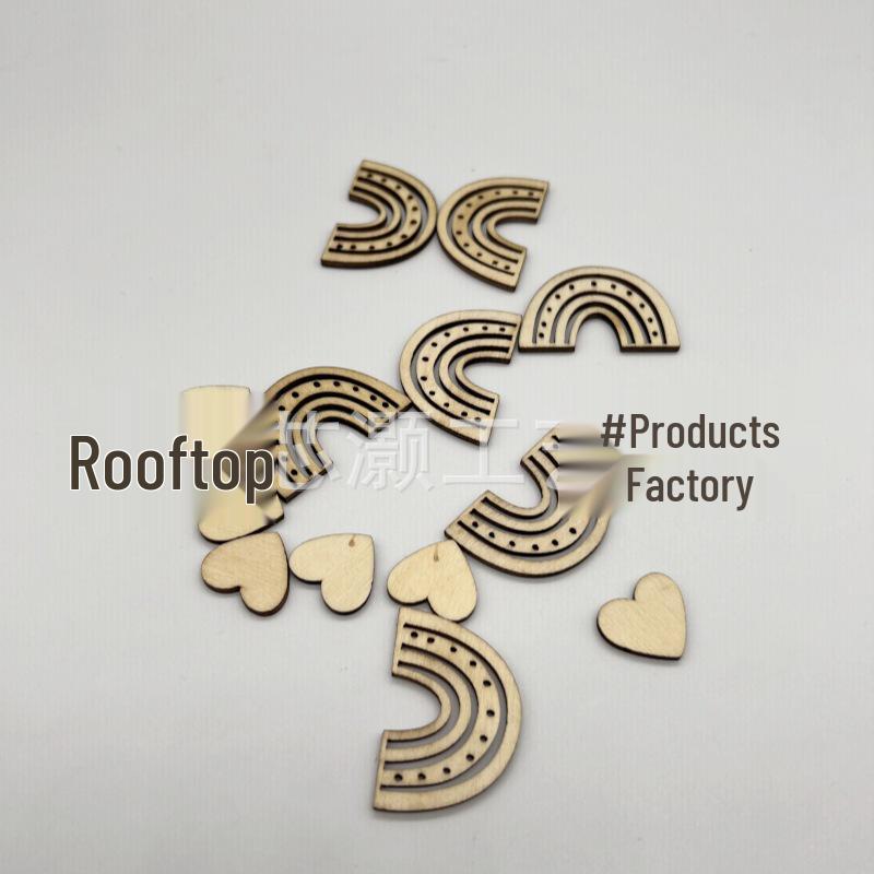 

In Stock Rainbow Wood Chips for Baby Birthday and Christening Decorations Heart Shape [50 Pieces] 18g