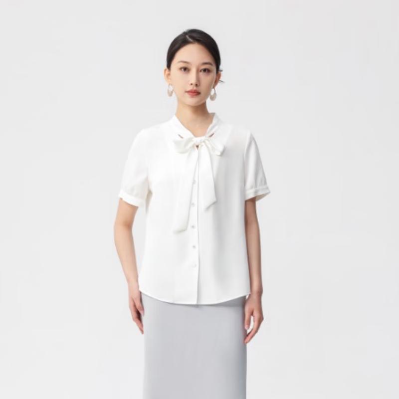 Romon Women s Short Sleeve Business Shirt M