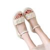 Sandals women's outer wear summer new 2025 versatile flat-bottomed fairy style with skirt sandals word with Roman women's shoes
