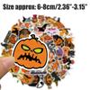 Halloween Stickers 100 Cute PVC Water Bottles Notebook Scrapbook Pumpkin Stickers Halloween Waterproof Decorations