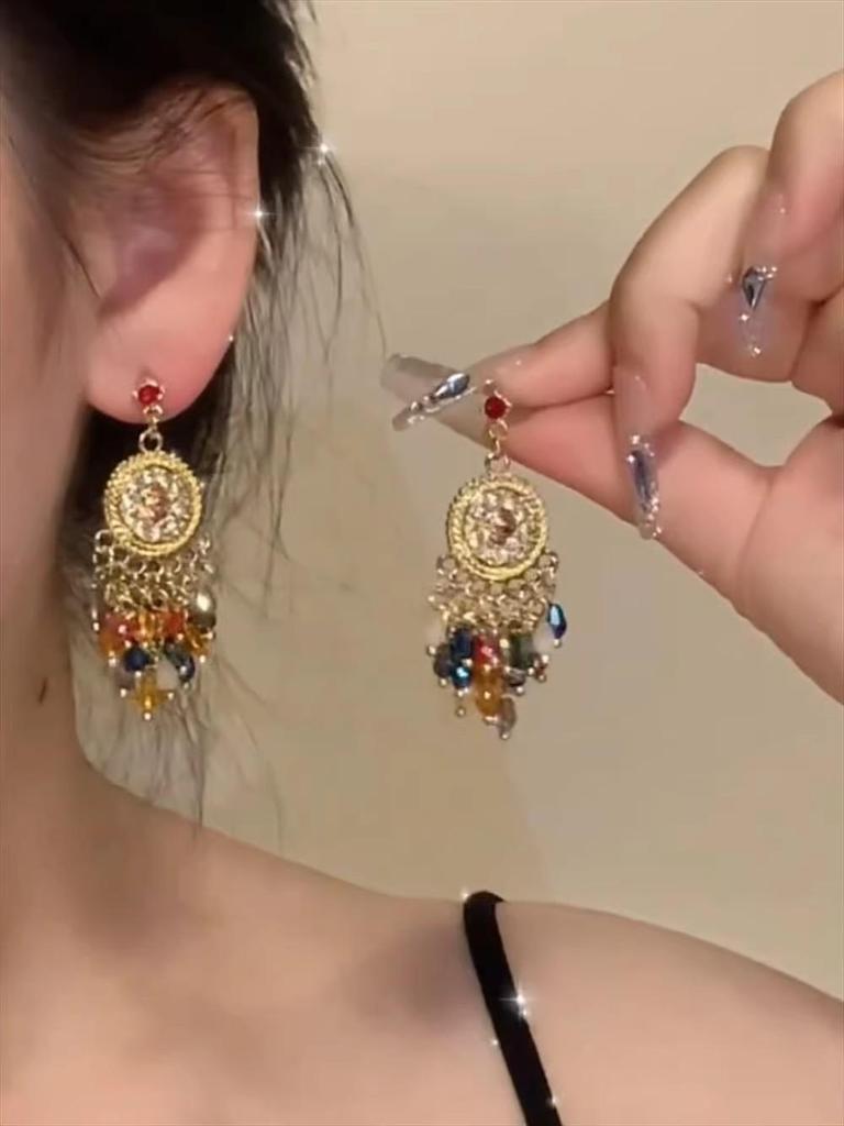 Super Glitzernde Zirkon Quastenohrringe - Vintage Koreanischer Influencer Stil 2025 Trend