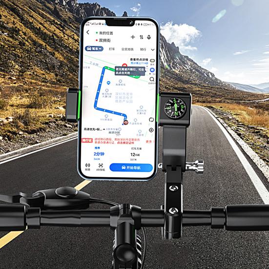 Bicycle Motorcycle Phone Holder Adjustable Anti Slip Silicone Rotatable Waterproof Universal Phone Stand