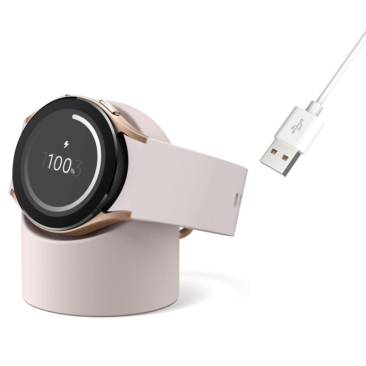 

2 В 1 Совместимая с Samsung Galaxy Watch 3 4 Подставка для зарядки+Кабель USB Type C PD Зарядное устройство Зарядная силиконовая подставка для Watch3 4 45 мм
