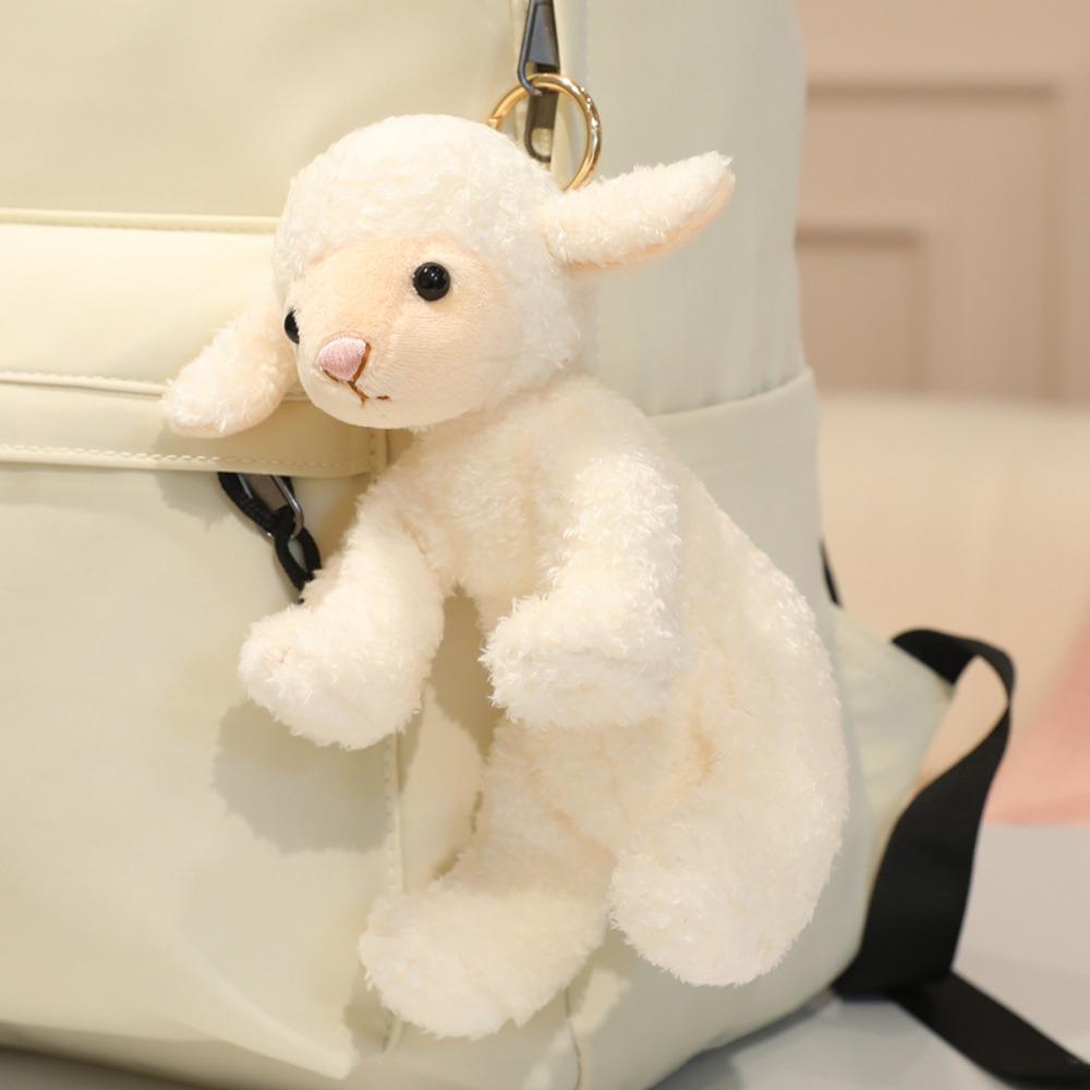 

Cute Mini Lifelike Sheep Pendant Soft Stuffed Cat Plush Doll Puppy Plush Toy Bags Decor Sheep