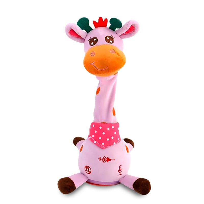 Süßes tanzendes sprechendes Giraffen-Spielzeug, das nachplappert, was Sie sagen, mit 10 Liedern, einstellbarer Lautstärke, schwingende tanzende Giraffe, musikalisch leuchtend