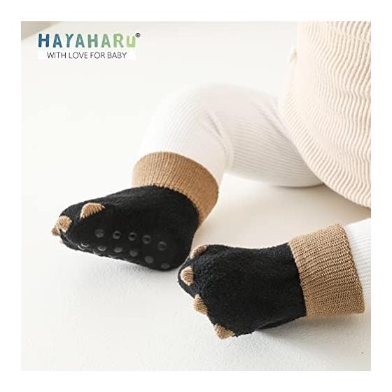 [HAYAHARU] Baby Fluffy Socks, Children's Socks, Fluffy, Cute, Cold Protection Room Socks, Baby Non-Slip, Caramel Newborn Socks, Sleeping, Cold