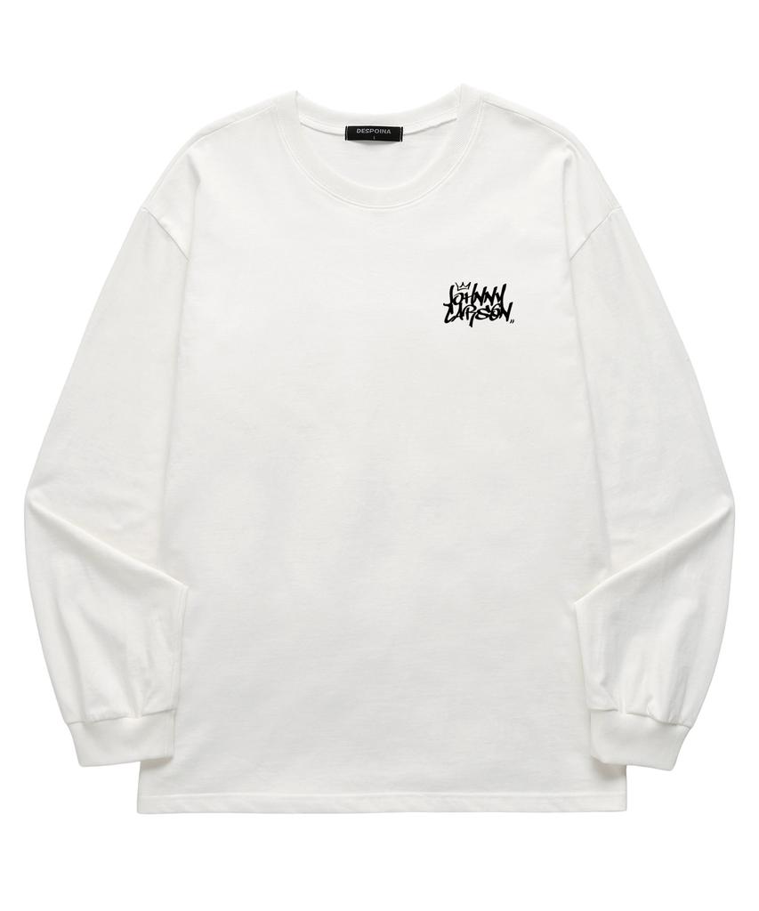 JOHNNY CARSON Classic Graffiti Logo Long Sleeve (Jcls102) White (B Type)