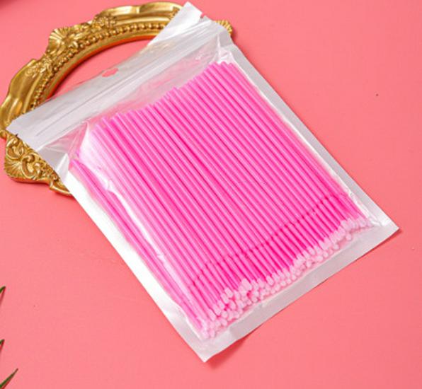 Colored Cotton Swabs for Eyelash Makeup and Cleaning