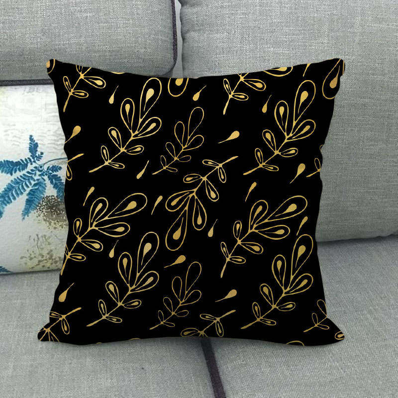 Simple Wave, Star and Rose Pattern Digital Printing Short Plush Pillow Covers for Car Sofa Office Cushion Cover Home Goods