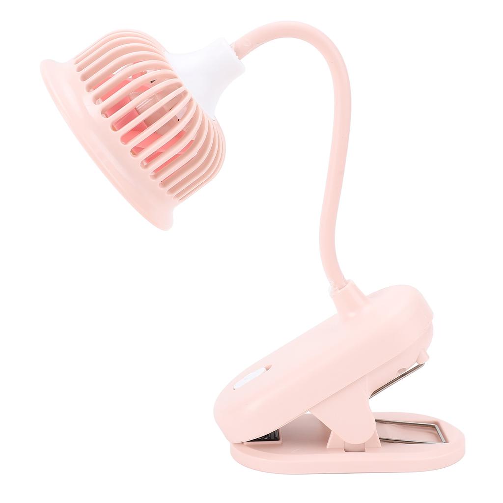 Pinker kleiner Clip-Ventilator Stilvoll und einfach USB-wiederaufladbarer Miniatur-Tischventilator für Zuhause