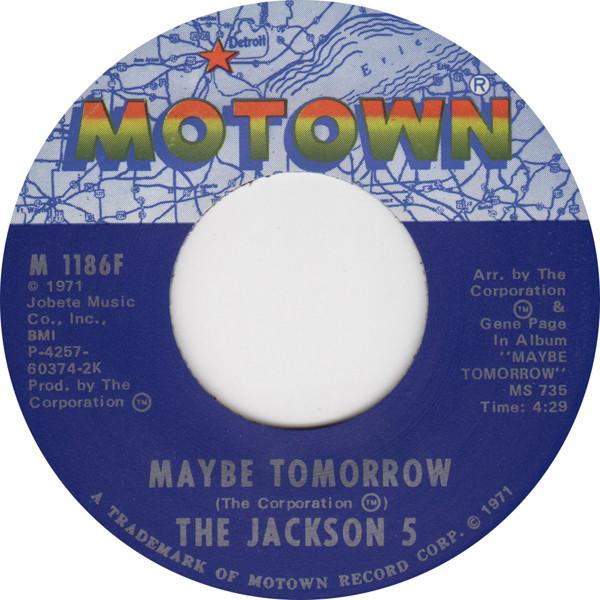 7inch Record JACKSON 5 - Maybe Tomorrow / I Will Find A Way M1186F Motown 1971 US Soul/Funk Used