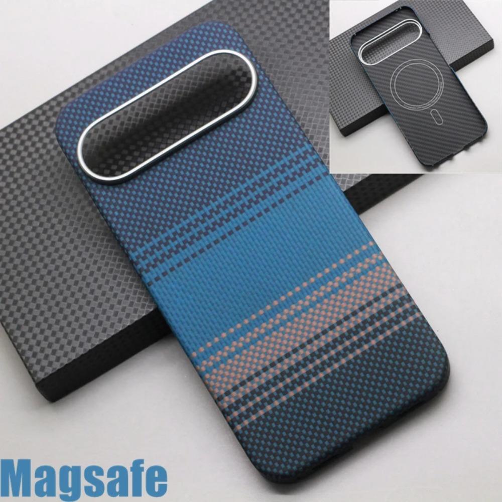 Matte Hartes Kohlefaser-Texturmuster Handyhülle für Google Pixel 10 Pro XL Ultradünne Aramidfaser Magnetisches kabelloses Laden Schutzhülle