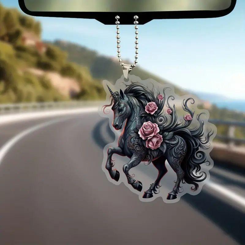 Halloween Acrylic Unique Skull Decorative Car Mirror Pendant For A Quirky Touch To Ride Your