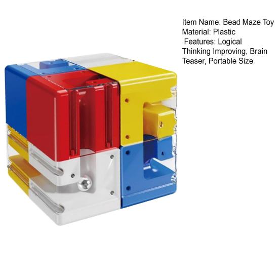 3D Puzzle Maze Ball Stress Relief Brain Teaser Handheld Rolling Ball Maze Kids Spatial Recognition Logical Thinking Training Bead Maze Challenge Game