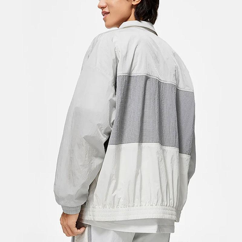 Li-Ning Sports Life Series Loose-Fitting Contrast Letter Print Jacket Men Jacket Grey Off-White AJDT405-3