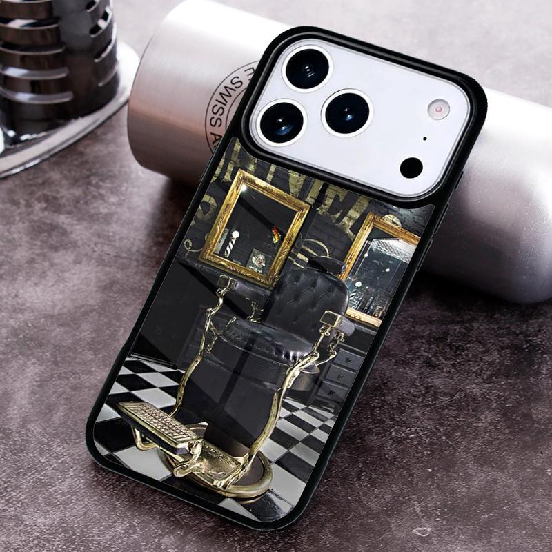 

Barber Scissors Hairstylist Salon Phone Case For iPhone 17 16 15 14 13 12 11 Pro Max Plus 17Air Soft Silicone Cover iPhone17 Pro Max