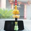Car Hanging Ornament Lotus Avalokiteshvara Buddha for Safety Interior Dangle Decoration Peaceful Automobile Accessory