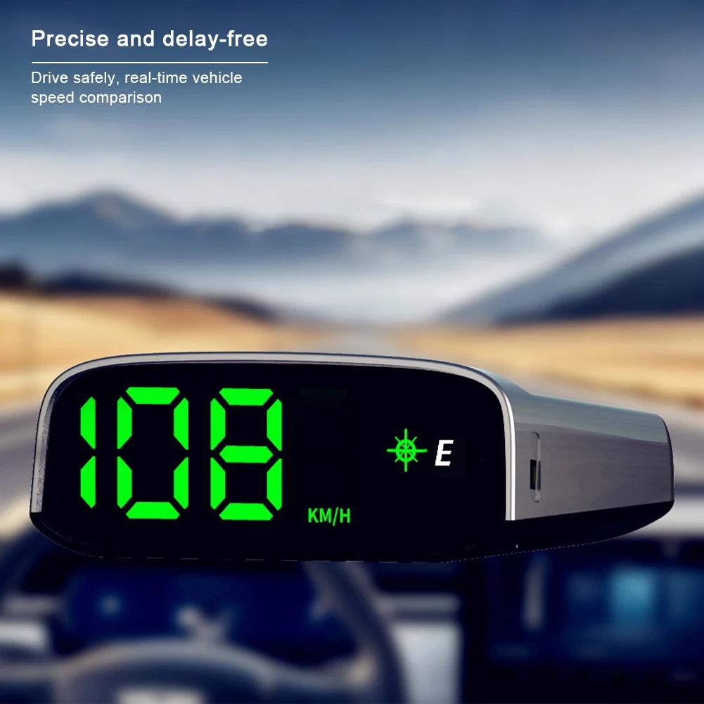 Wireless Solar Head Up Display GPS+ Digital Car Speedometer KMH MPH Head Display Intelligent Light Sensing HUD Car Accessories