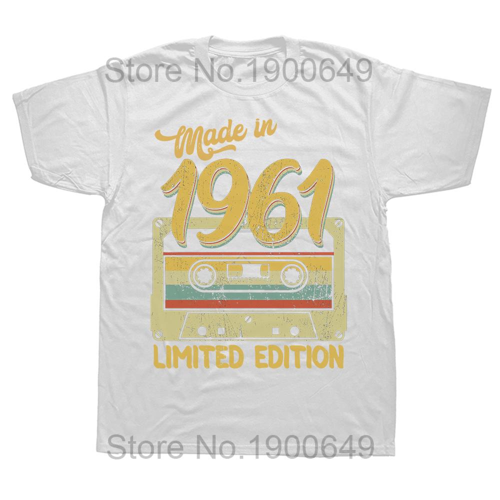 

New Men Made In 1961 Limited Edition T Shirt Oversize Printed Casual Tee shirt Casual Short Sleeve Vintage Couples TShirt S