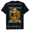 Jesus Coming Out of My Cave and I've Been Doing Just Fine T-Shirt Easter Day Novelty Gift Rock Faith Tee Streetwear Tops